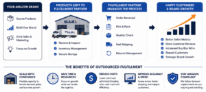 Visual showing outsource fulfillment strategies supporting brand growth.